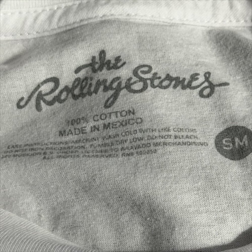 NWOT - The Rolling Stones Official Script Tongue & Lips Logo T-Shirt SM - Picture 3 of 3